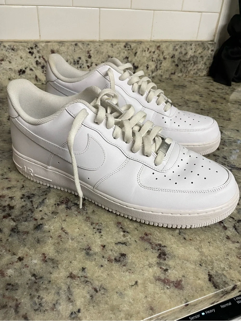 Classic Nike Air Force 1 '07 Triple White low-top sneaker men size 13 flats shoe